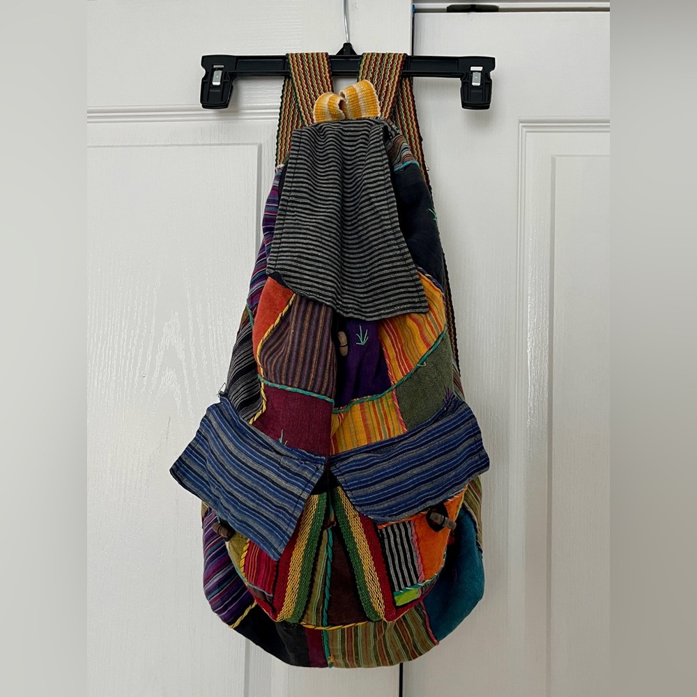 Colorful Patchwork Backpack - image 3